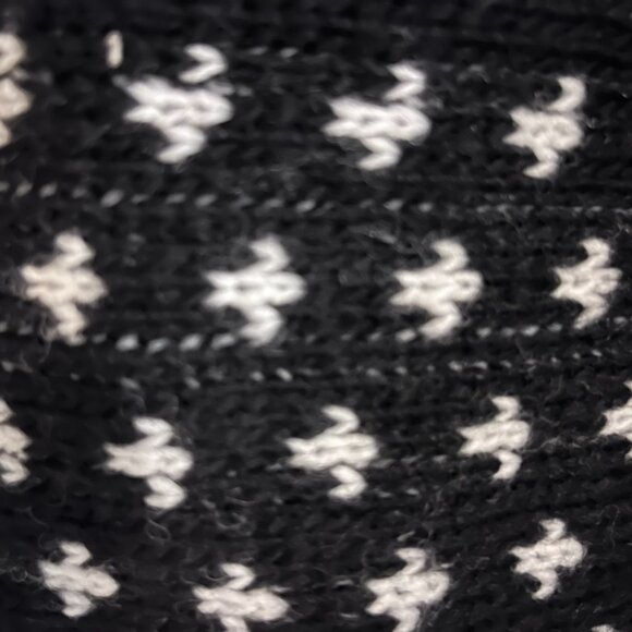 NWOT CocoGio Black and White Italian wool blend cardigan blanket sweater - Picture 6 of 7